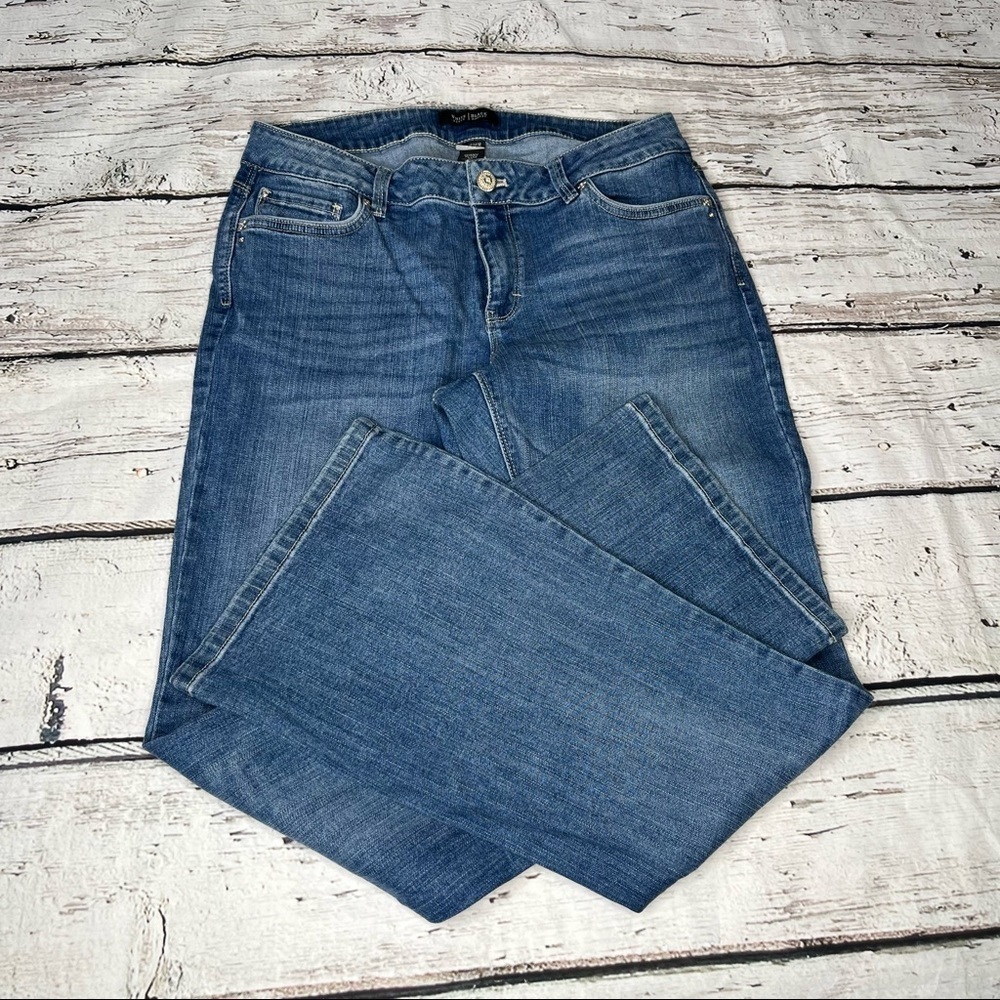 White House Black Market Skinny Flare Jeans Size 8S - Picture 6 of 9
